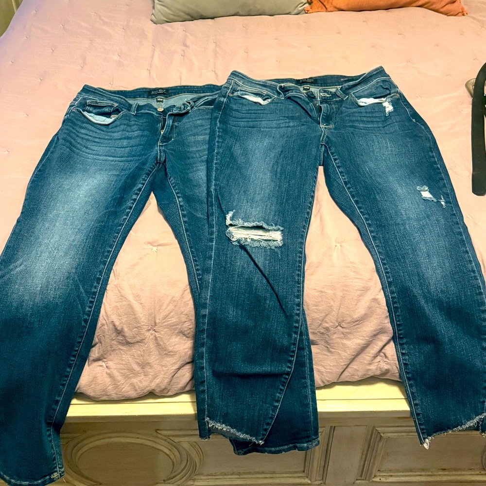 Judy Blue Straight Leg Jeans Blue Classic Denim